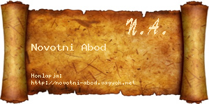 Novotni Abod névjegykártya